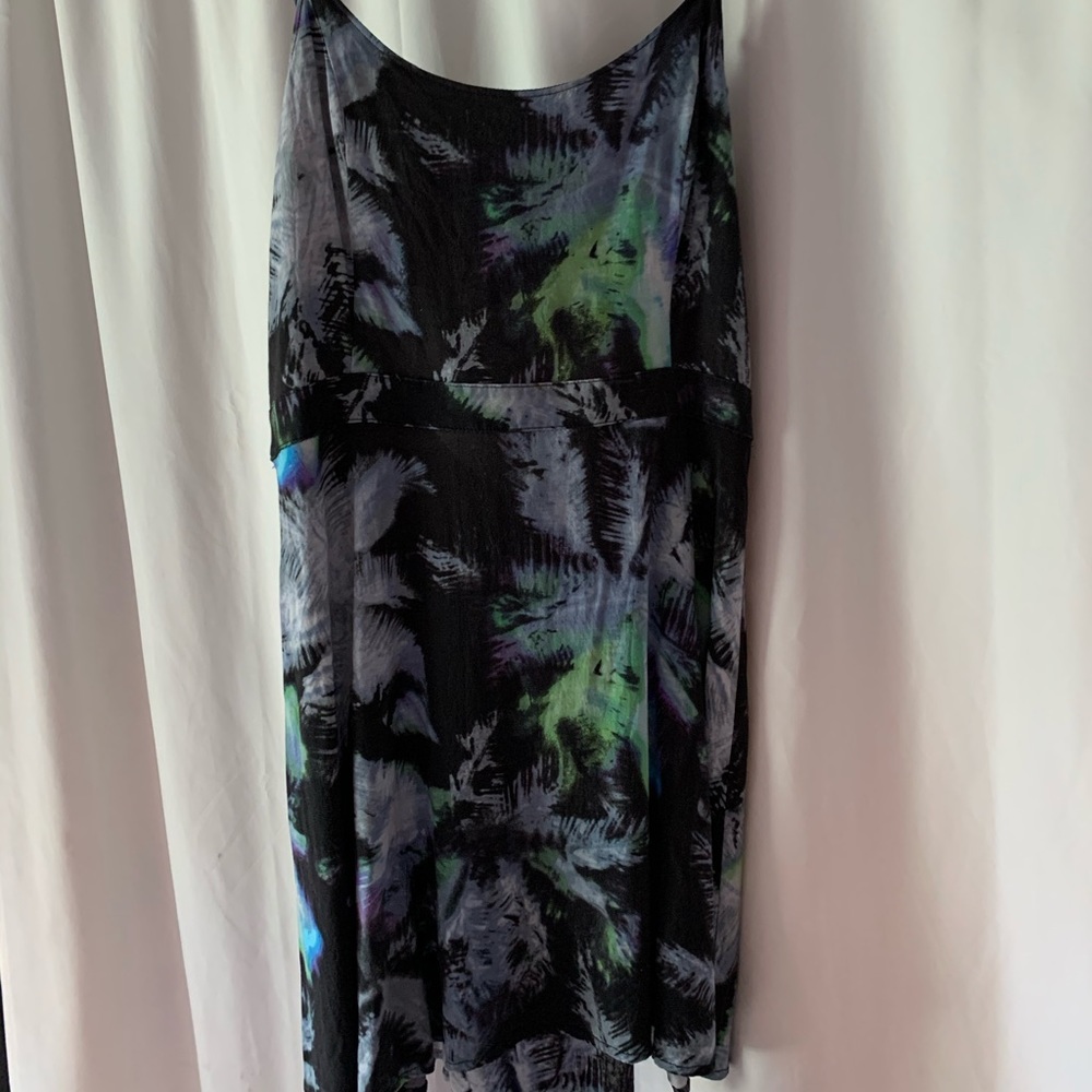 AE Tropical Graffiti-like Pattern Dress
